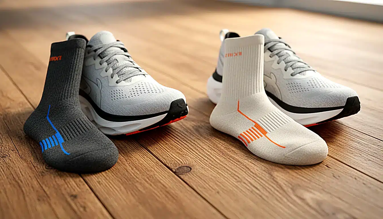 Chaussettes techniques en merinos pour prévenir les ampoules en course à pied