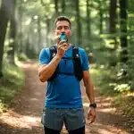 Coureur asthmatique utilisant ventoline en course