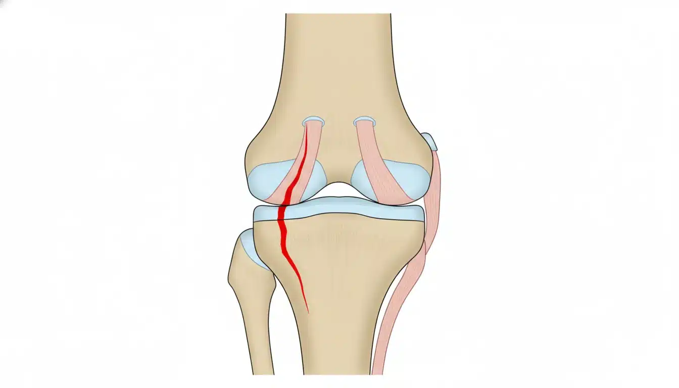 Anatomie d&rsquo;un ménisque fissuré : fissure radiaire du ménisque interne du genou