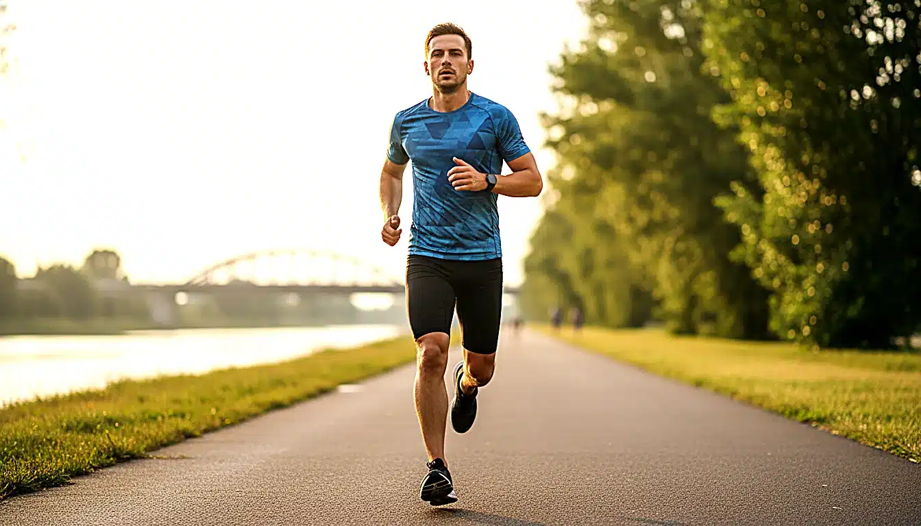 Coureur en allure tempo soutenue 6 min/km pour 5K sub-30