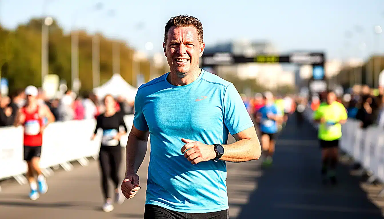 Coureur non entraîné tentant un 10 km sans préparation spécifique
