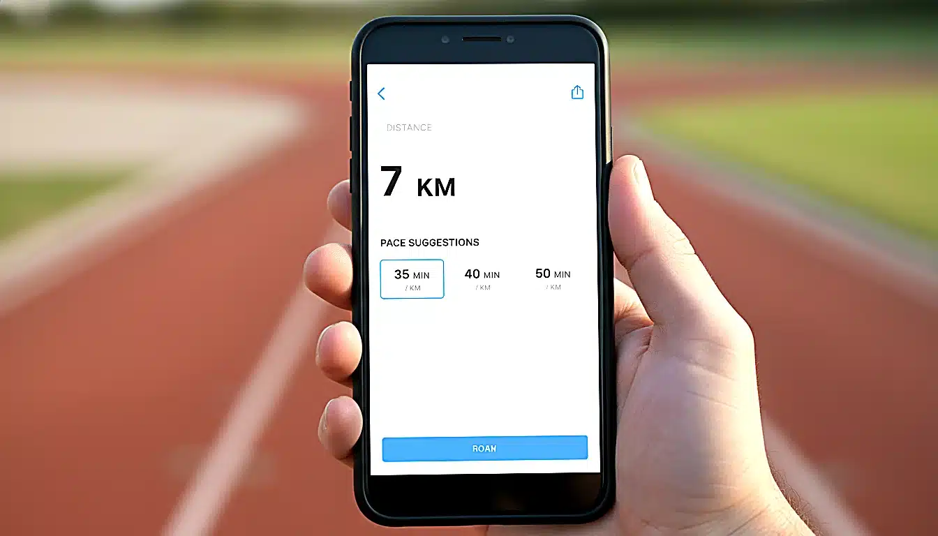 Application calculateur d&rsquo;allure running pour 7 km