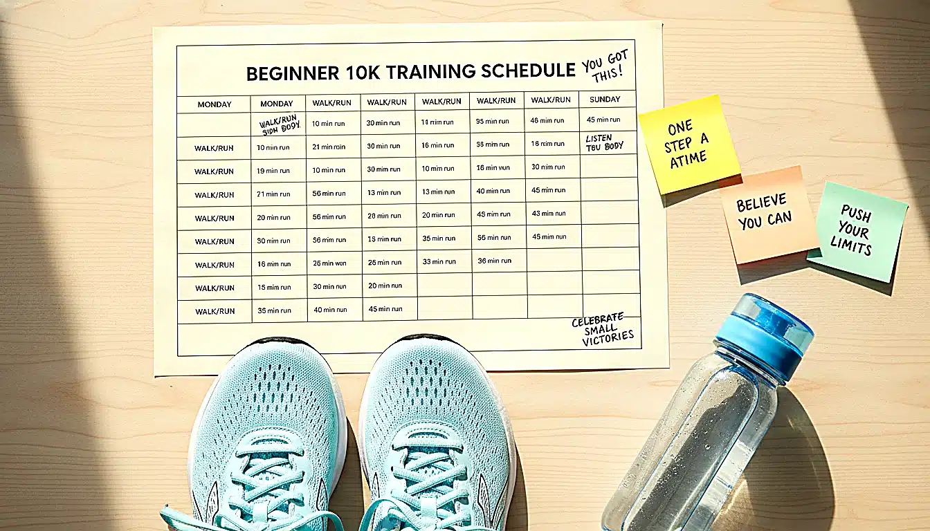 Plan de progression marche-course pour débutant 10 km
