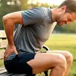Coureur souffrant syndrome piriforme douleur fesse