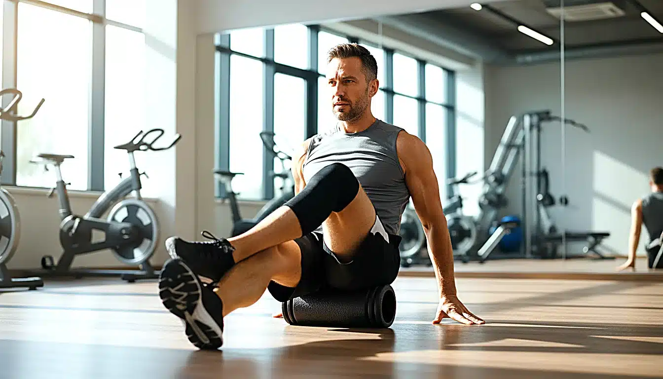 Automassage au foam roller pour soulager le piriforme