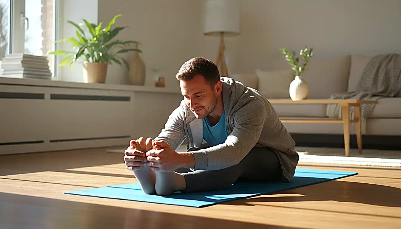 Yoga et étirements pendant journée de récupération entre sorties