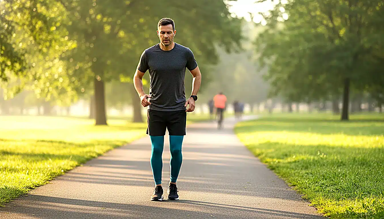 Coureur reprenant prudemment l’entraînement après rhume