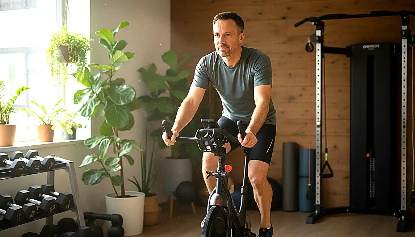 Vélo cardio doux comme alternative à la course pour une pubalgie